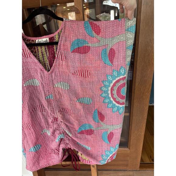 Kantha Boho Reversible Top Oversized One Size Fits Most 100% Cotton - Picture 4 of 8